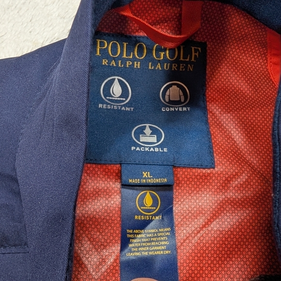 Polo Ralph Lauren Jacket Mens XL Blue Orange ½ Zip Golf Windbreaker Pullover - Picture 7 of 9